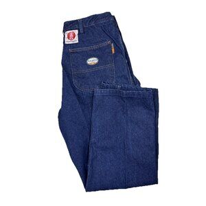 Rasco FR Flame Resistant 11.5oz Carpenter Jeans 34x30 Blue Denim Work Pants Cat2